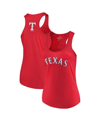 SOFT AS A GRAPE WOMEN'S SOFT AS A GRAPE RED TEXAS RANGERS PLUS SIZE SWING FOR THE FENCES RACERBACK TANK TOP