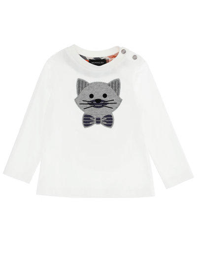 Monnalisa Kids'   Long-sleeved Aristocats Jersey T-shirt In Cream