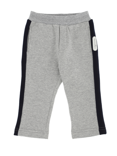 Monnalisa Fleece Joggers With Bands In Grey