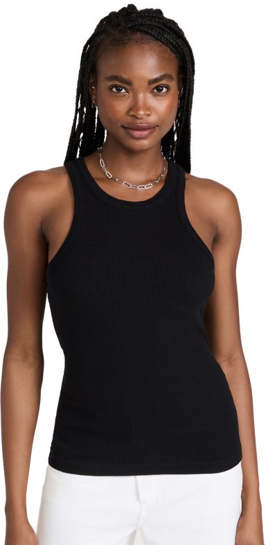 Agolde Bailey Scoop Armhole Tank In Black