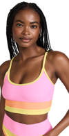 Beach Riot Eva Ribbed Colorblock Swim Top In Fruity Colorblock