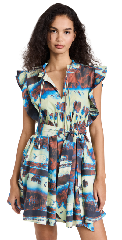 Chufy Addi Mini Dress In Laia Sky