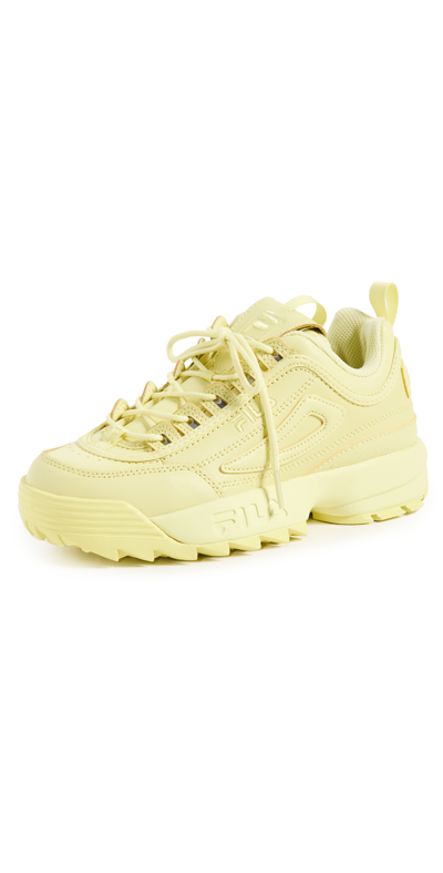 Fila Women's Disruptor Ii Premium Casual Athletic Sneakers From Finish Line In Tender Yellow/tender Yellow