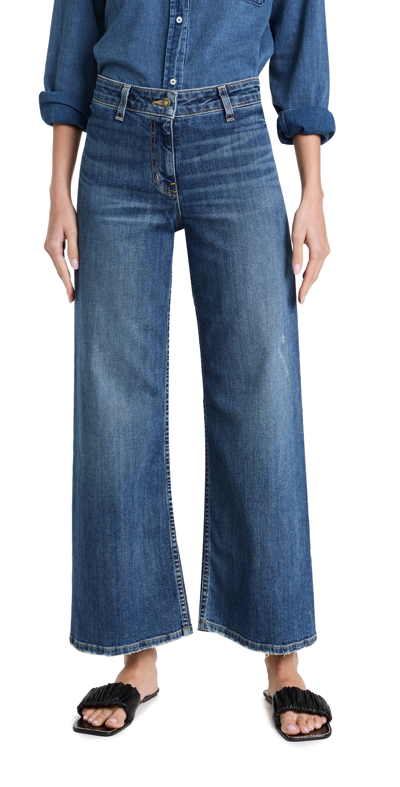 Nili Lotan Megan High-rise Stretch Wide-leg Jeans In Classic Wash