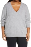 Vince Weekend Cashmere Sweater In Heather Steel