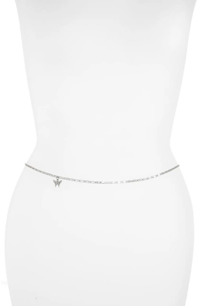 Vidakush Mariposa Belly Chain In Silver