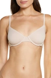 Skarlett Blue Adorned Cotton Blend Underwire Bra In Cashmere