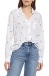 Rails Charli Star Linen Blend Blouse In Flocked Midnight Stars