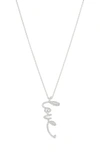 Nadri Cirque Love Pavé Cubic Zirconia Pendant Necklace In Silver