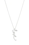 Nadri Cirque Pave Love Pendant Necklace, 15-18 In Rhodium