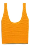 Frame Orange Viscose Tank Top In Kumquat