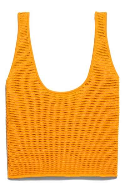 Frame Orange Viscose Tank Top In Yellow