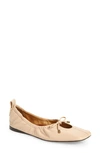 Frame Le Sunset Square Toe Ballet Flat In Nude