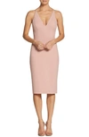 Dress The Population Lyla Crepe Cocktail Dress In Pink