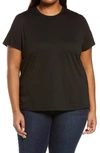 Vince Essential Pima Cotton T-shirt In Black