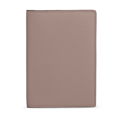 Smythson Passport Cover In Panama In Taupe