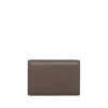 Smythson Ludlow Folded Grained-leather Cardholder In Dark Taupe