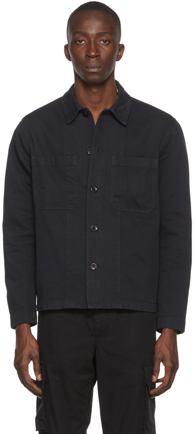 Norse Projects Navy Tyge Shirt In 7004 Dark N