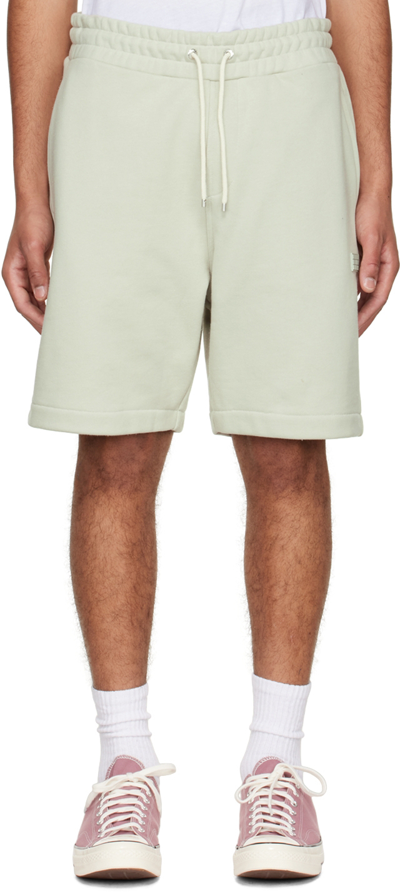 Frame Gray Cotton Shorts In Grey Green