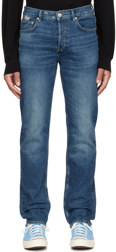 Frame Blue Straight-leg Jeans In Tahiti