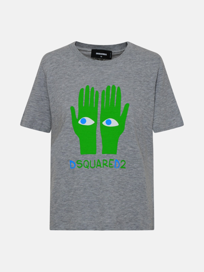 Dsquared2 Cotton Blend T-shirt In Grey
