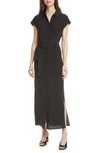 CLUB MONACO DANIELLE SILK MAXI SHIRTDRESS