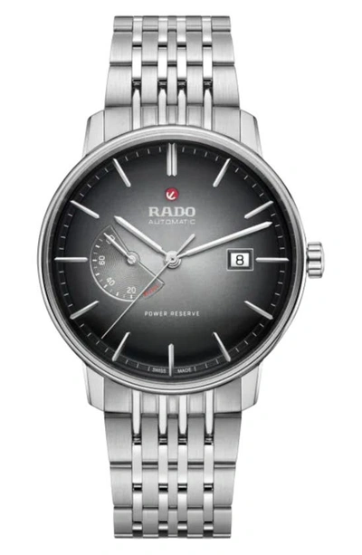 Rado Coupole Automatic Power Reserve Bracelet Watch, 41mm In Gray/silver