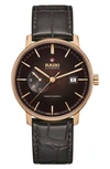 Rado Men's Swiss Automatic Coupole Classic Brown Leather Strap Watch 41mm In No Color