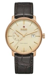 Rado Coupole Automatic Power Reserve Bracelet Watch, 41mm In Beige/black