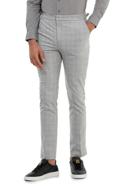 D.rt Dylan Classic Slim Fit Pants In Grey Plaid