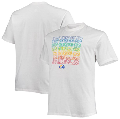 Fanatics Branded White Los Angeles Rams Big & Tall City Pride T-shirt