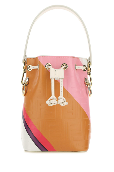 Fendi Mon Tresor Ff Motif Small Bucket Bag In Printed