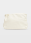 The Row Bourse Clutch Bag In Calf Leather In Ivory Pld