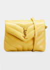 Saint Laurent Loulou Toy Ysl Matelasse Calfskin Envelope Crossbody Bag In Sunflower