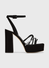 Giuseppe Zanotti Crystal Ankle-strap Platform Sandals In Nero