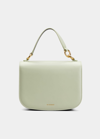 Jil Sander Taos Halo Small Calfskin Top-handle Bag In 333 Seagreen