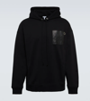 Loewe Anagram Patch Drawstring Cotton Hoodie In Black