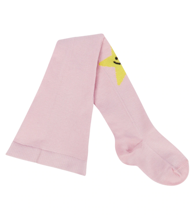 Stella Mccartney Babies' Cotton Blend Tights W/ Stars In Pink