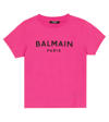 Balmain Logo-print Short-sleeve T-shirt In 514-fuxia