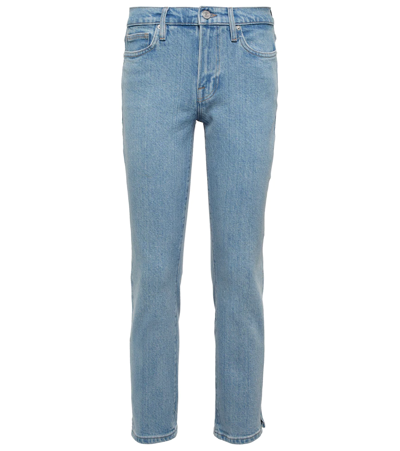 Frame Le High Straight High-rise Slim Jeans In Light Denim