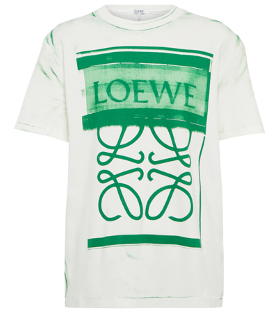 Loewe Anagram Scan Print Cotton Jersey T-shirt In White