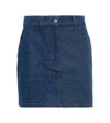Loewe Anagram Jacquard Cotton Denim Mini Skirt In Indigo Blue