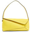 Loewe Puzzle Slouchy Leather Shoulder Bag In Lemon