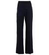 The Row Shanon Flat Front Cotton Trousers In Black
