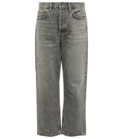 Agolde 90s Mid-rise Cropped Jeans In Gray