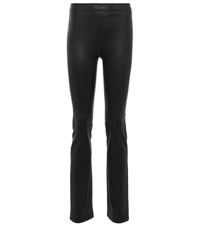 Stouls Cropped Leather Trousers In Noir