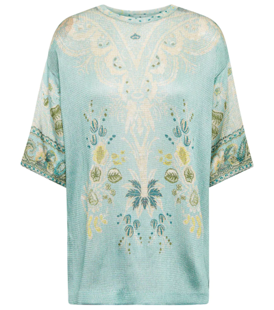 Etro Patterned T-shirt In Light Blue