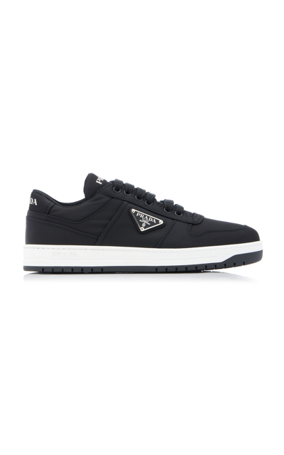 Prada Logo-plaque Re-nylon Sneakers In Black