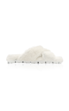 PRADA SHEARLING SANDALS