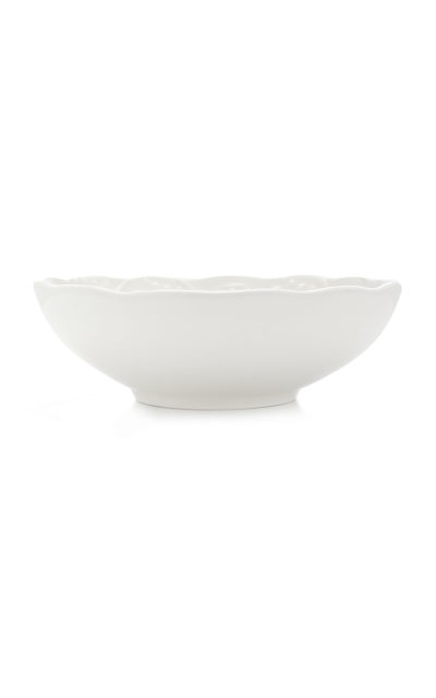 Moda Domus Lily Of The Valley Ceramic Serving Bowl In White